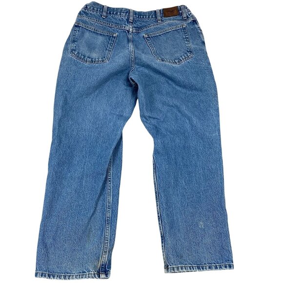 L.L. Bean Mens Jeans 36x29 Relaxed Fit Comfort Waist Blue Denim 100% Cotton - Picture 2 of 13